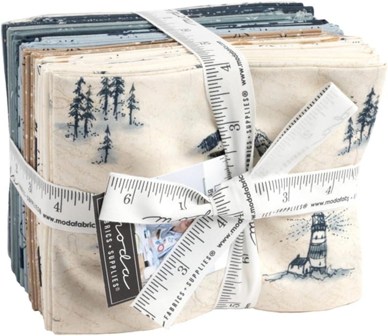 Moda Fabrics Longshore Fat Quarter Bundle by Janet Clare 24610AB - Image 1